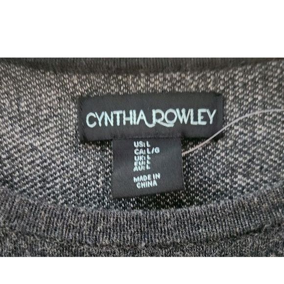 Cynthia Rowley Charcoal Gray Sweater Dress Womens Size Large New NWT - Picture 6 of 8